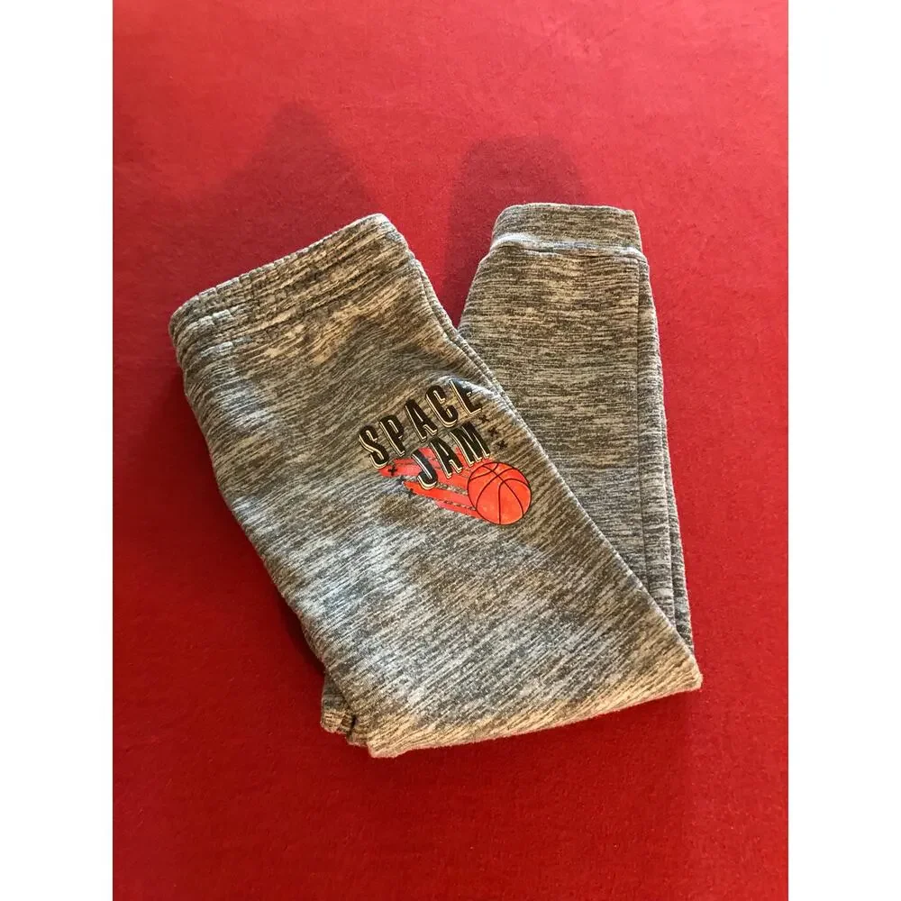 Space Jam boys grey jogger cozy lounge sweatpants Size 5/6